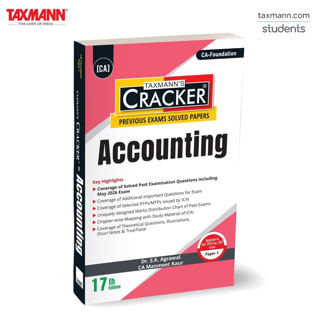 Taxmann's CRACKER for Accounting (Paper 1 | Accounts) – Compiles 735+ Solved Questions Chapter-Wise