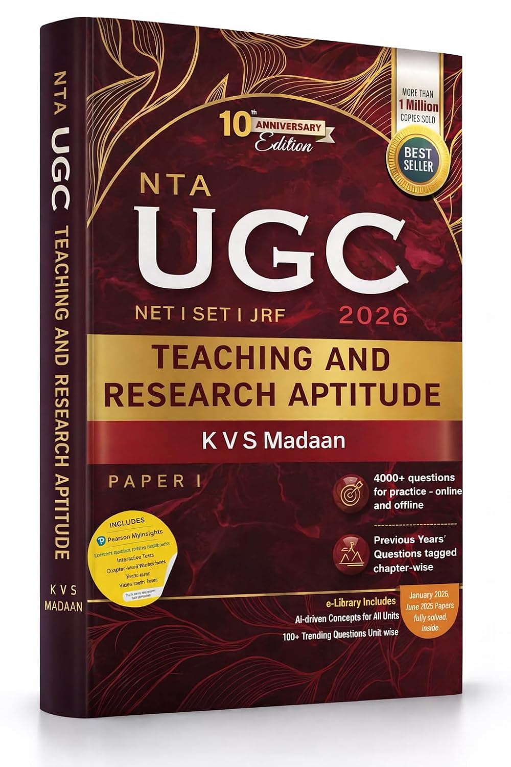 Pearson 2026 UGC NET Paper 1 Teaching & Research Aptitude by KVS Madaan | NET/SET/JRF