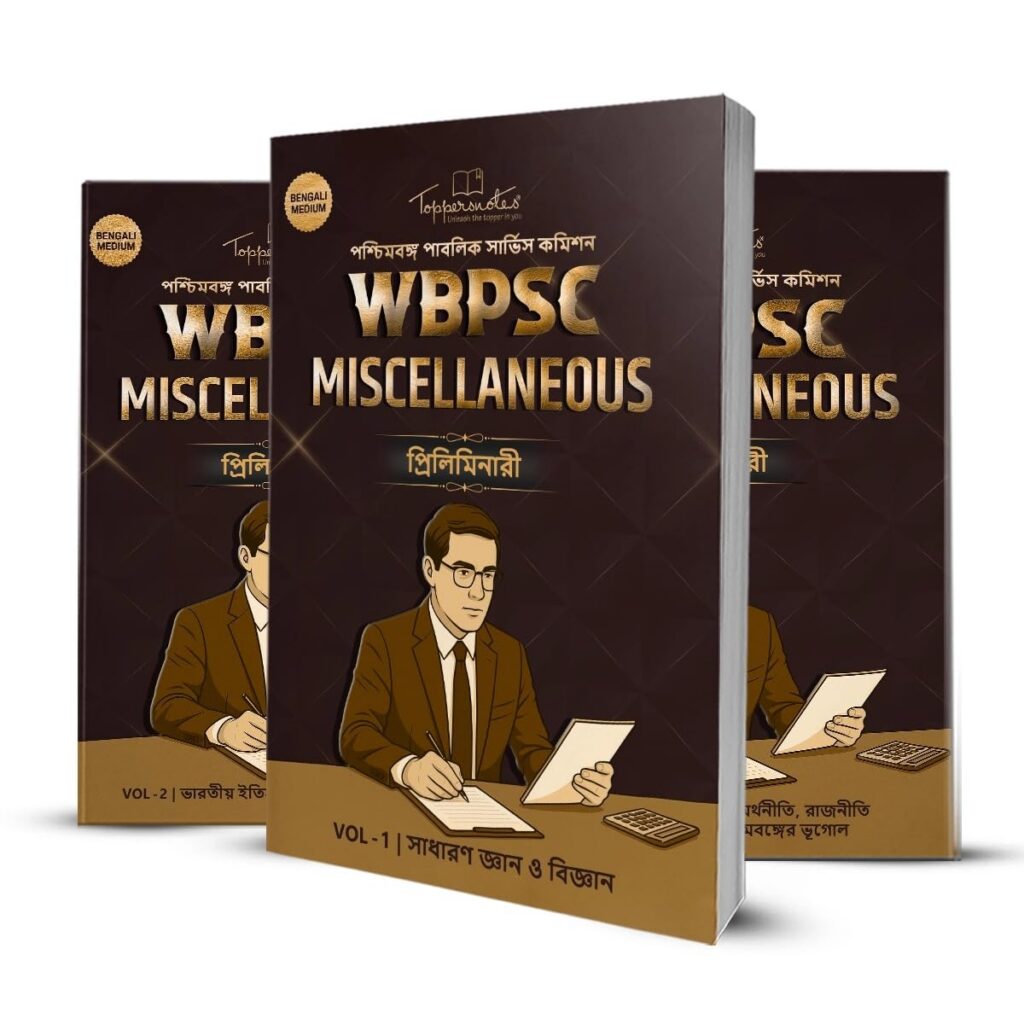 ToppersNotes WBPSC Miscellaneous Prelims Exam Preparation Study Material Notes, Bengali Medium, Set of 3 Books