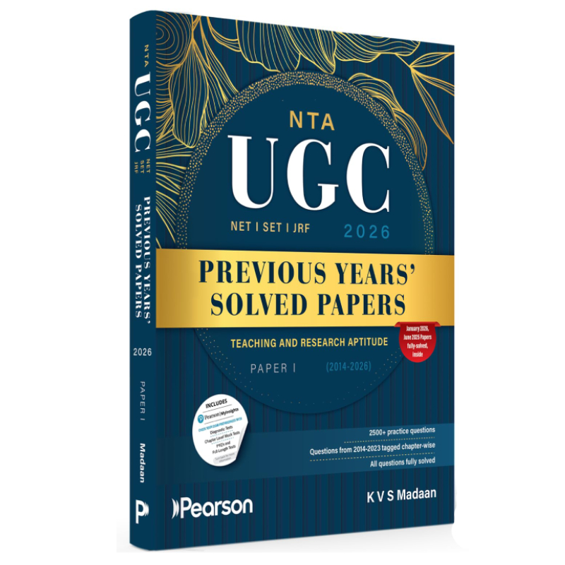 Pearson'26 NTA UGC NET SET,JRF Paper 1 Previous Years' Solved Papers-2014 to 2026