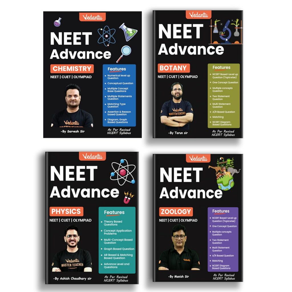 Vedantu NEET Advance Physics Chemistry Botany & Zoology Question Books Combo Of 4