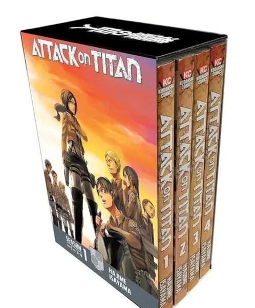 Attack on Titan Season 1 Part 1 Vol.1-4 (Attack on Titan Manga Box Sets by - Hajime Isayama)