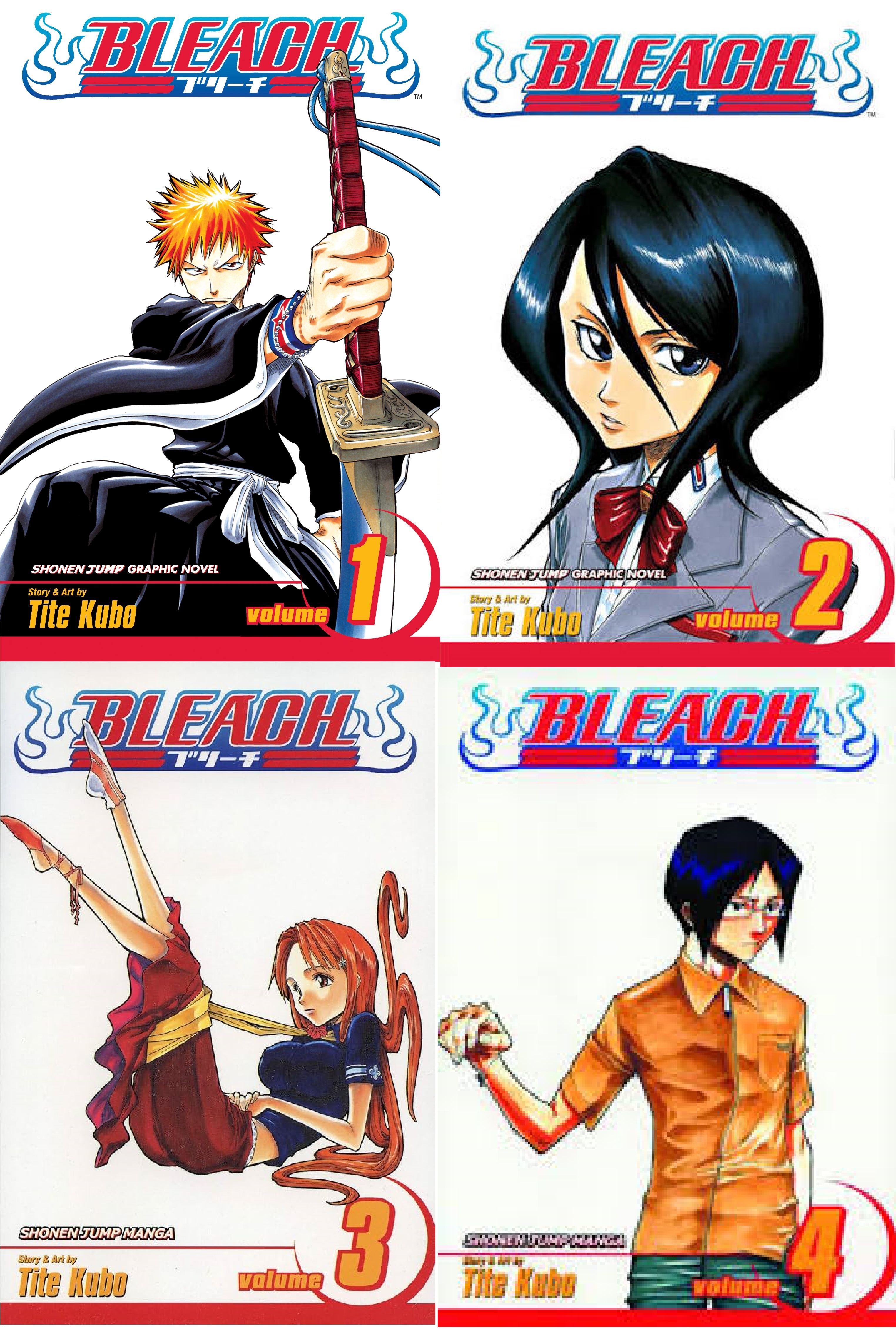 Bleach Vol (1 To 4) 4 Book Set by Tite Kubo English Paperback